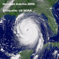 Hurrikan Katrina 2005 im Satellitenbild